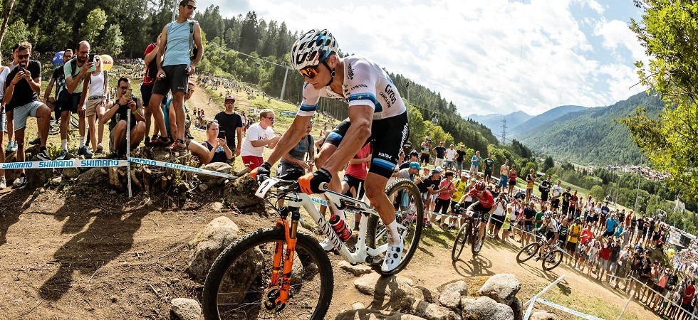 L'olandese in azione sul tracciato della Val di Sole (Credits: Michele Mondini) L'olandese in azione sul tracciato della Val di Sole (Credits: Michele Mondini)
